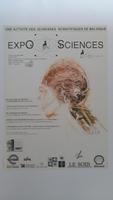 Affiche pour l'exposition <strong><em>Expo Science à la Communauté Française de Belgique</em></strong>, (Bruxelles), du 11 au 13 mai 1995.